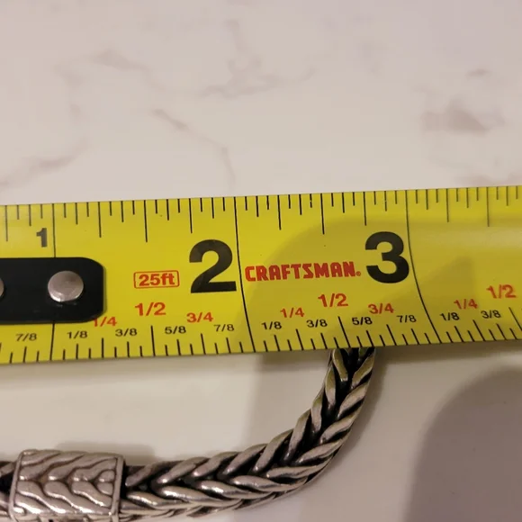 John Hardy Sterling Silver Box Braided Chain Bracelet - Picture 10 of 10